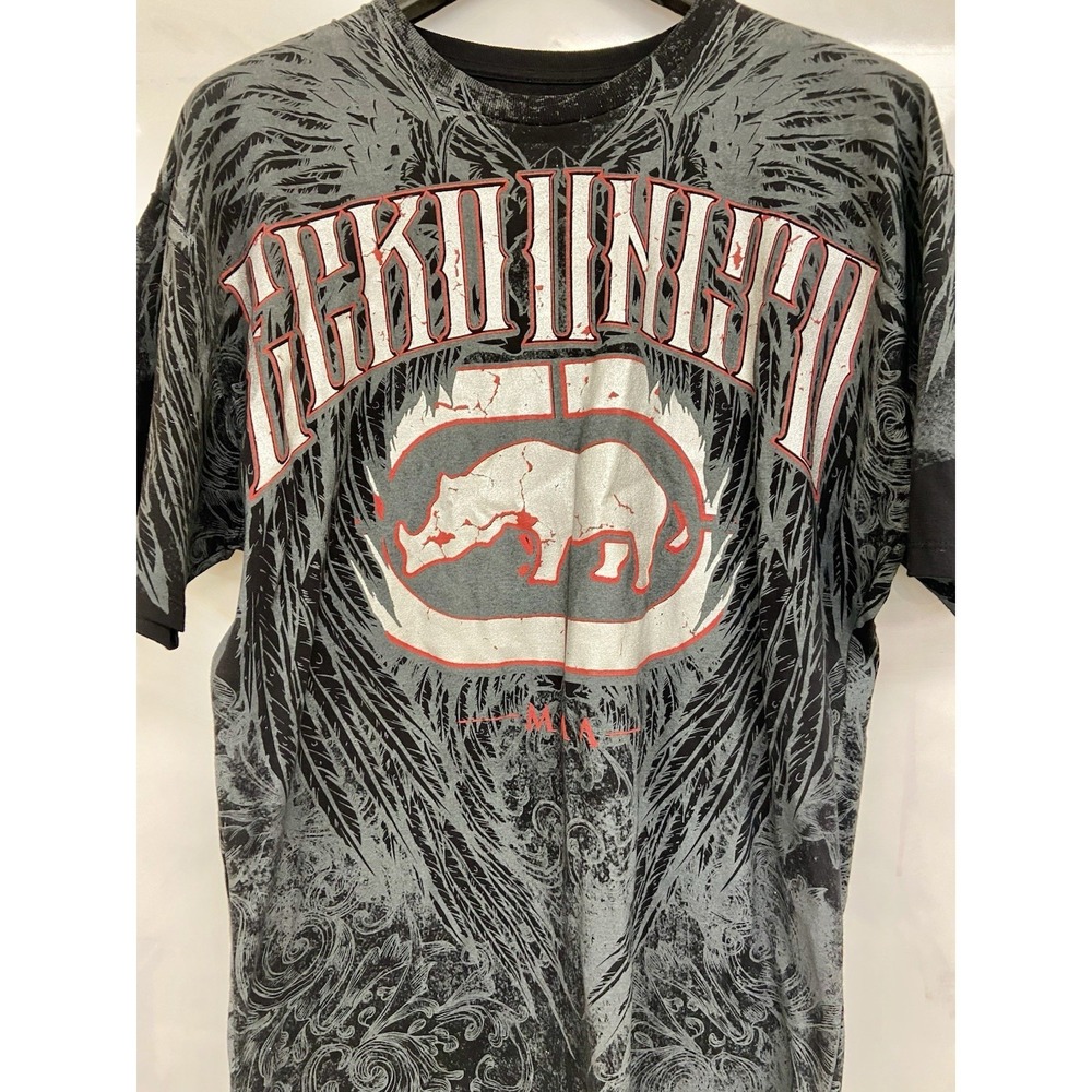 Ecko Unltd MMA Tee Shirt Size XL AOP All Over Print Streetwear Y2K
